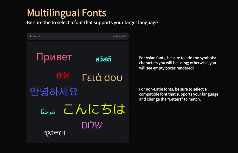 Fonts Example screenshot 1