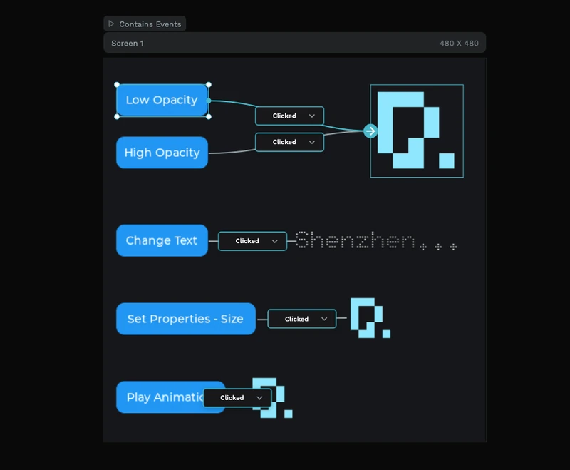 Events Example screenshot 1