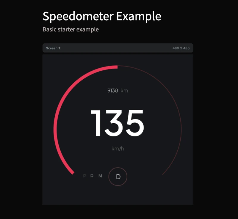 Speedometer Example screenshot 1